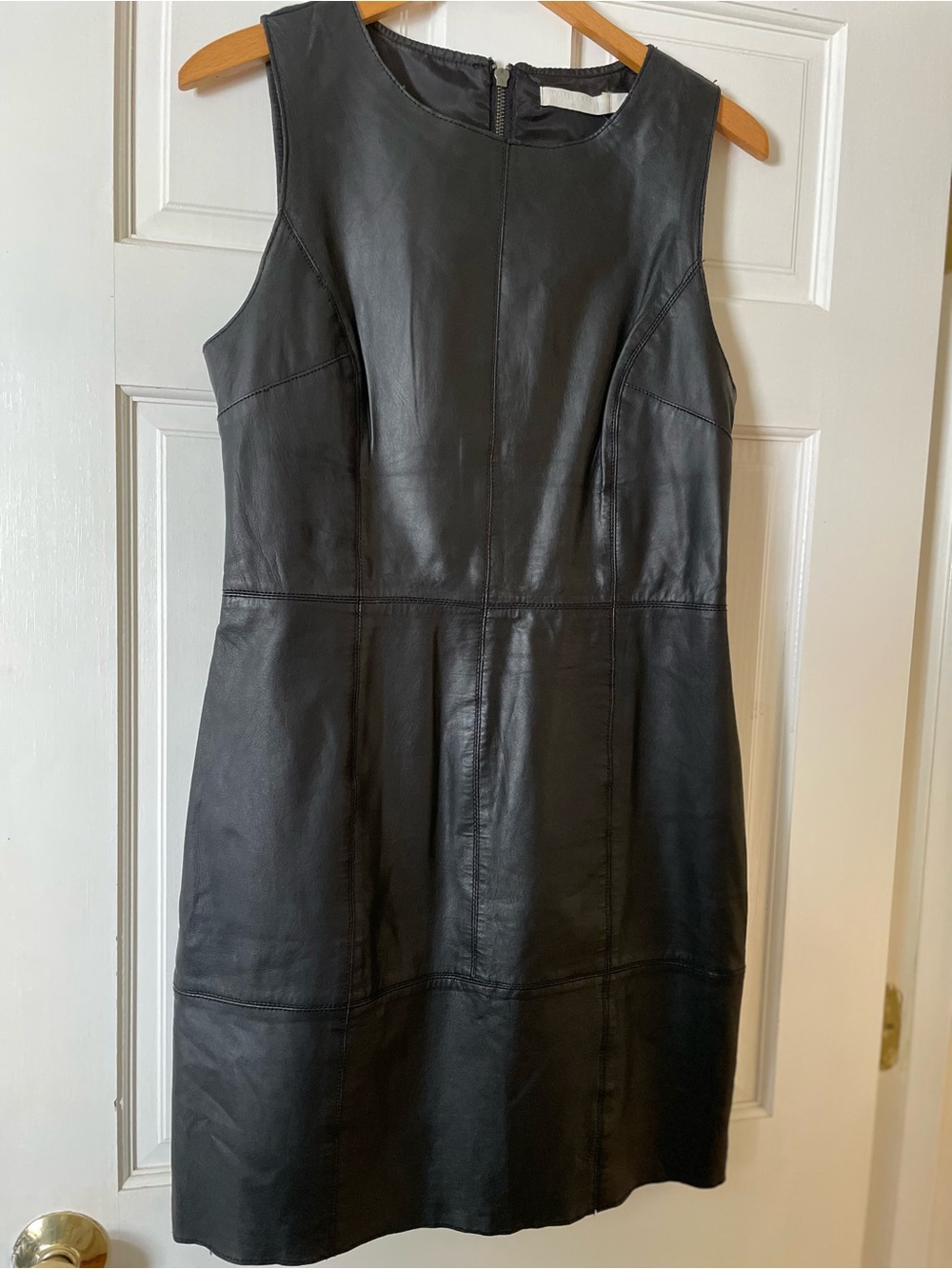 Walter Baker Black Leather Dress Size M - Picture 5 of 12
